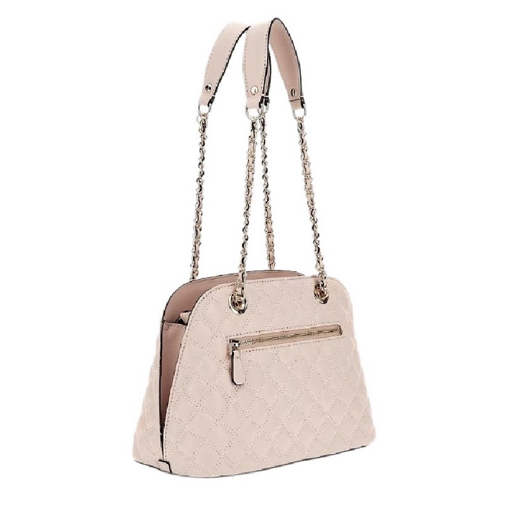 GUESS GIULLY DOME SATCHEL ΤΣΑΝΤΑ ΓΥΝΑΙΚΕΙΑ BEIGE