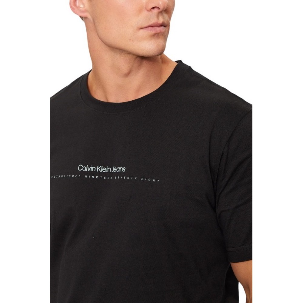 CALVIN KLEIN JEANS MINIMAL LOGO TEE T-SHIRT ΜΠΛΟΥΖΑ ΑΝΔΡΙΚΗ BLACK