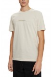 CALVIN KLEIN JEANS MINIMAL LOGO TEE T-SHIRT ΜΠΛΟΥΖΑ ΑΝΔΡΙΚΗ BEIGE