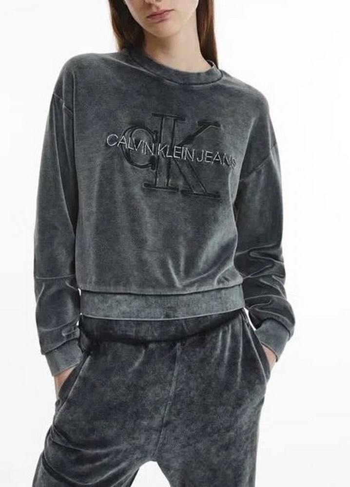 Calvin klein hot sale velvet sweatshirt