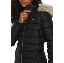 TOMMY HILFIGER TJW ESSENTIAL HOODED DOWN COAT ΜΠΟΥΦΑΝ ΓΥΝΑΙΚΕΙΟ BLACK