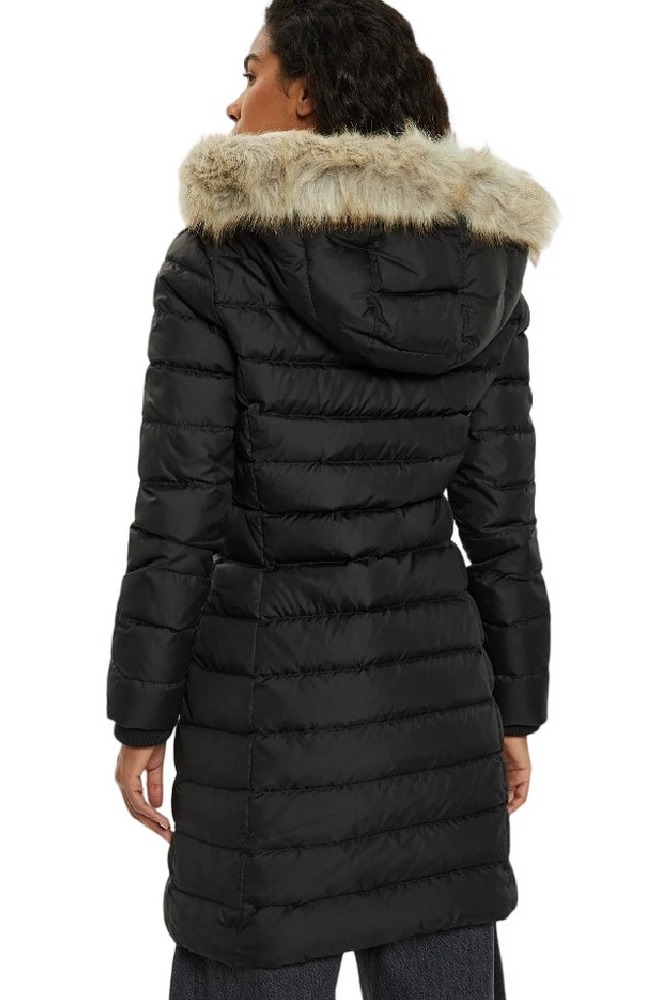 TOMMY HILFIGER TJW ESSENTIAL HOODED DOWN COAT ΜΠΟΥΦΑΝ ΓΥΝΑΙΚΕΙΟ BLACK