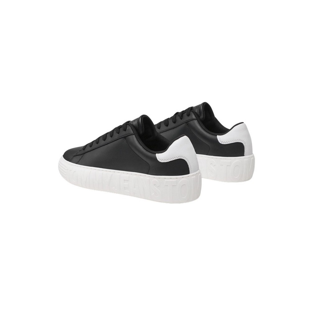 TOMMY JEANS LEATHER  OUSOLE ΠΑΠΟΥΤΣΙ ΑΝΔΡΙΚΟ BLACK