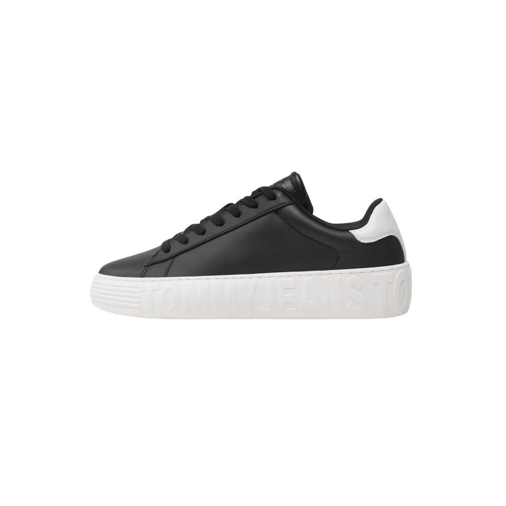 TOMMY JEANS LEATHER  OUSOLE ΠΑΠΟΥΤΣΙ ΑΝΔΡΙΚΟ BLACK