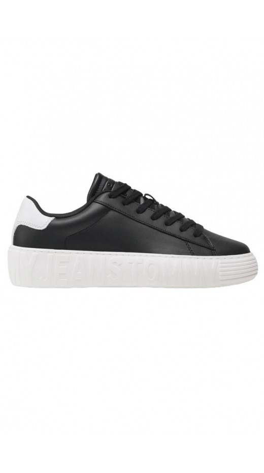 TOMMY JEANS LEATHER  OUSOLE ΠΑΠΟΥΤΣΙ ΑΝΔΡΙΚΟ BLACK