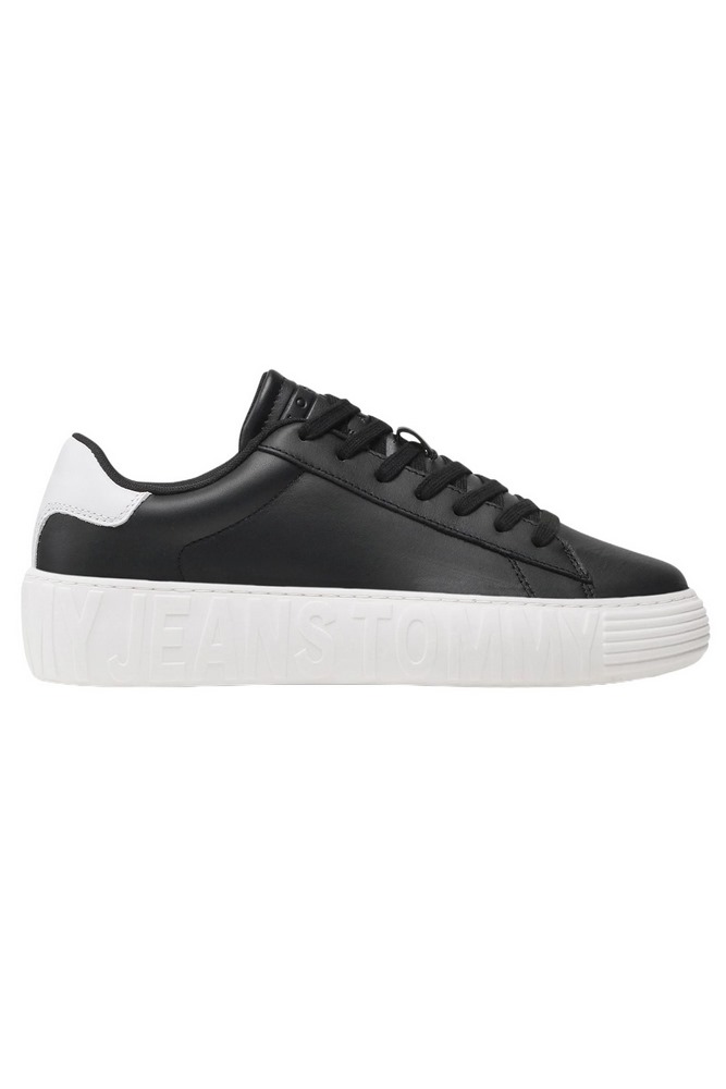 TOMMY JEANS LEATHER  OUSOLE ΠΑΠΟΥΤΣΙ ΑΝΔΡΙΚΟ BLACK