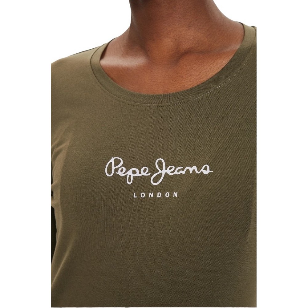 PEPE JEANS LONDON NOS NEW VIRGINIA LS T-SHIRT ΜΠΛΟΥΖΑ ΓΥΝΑΙΚΕΙΑ GREEN