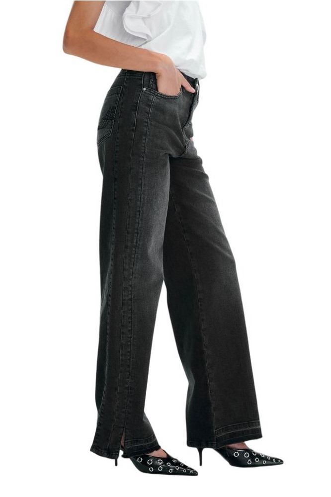 ALE MAJESTIC PANTS JEANS WIDE LEG 8919278 ΠΑΝΤΕΛΟΝΙ ΓΥΝΑΙΚΕΙΟ BLACK