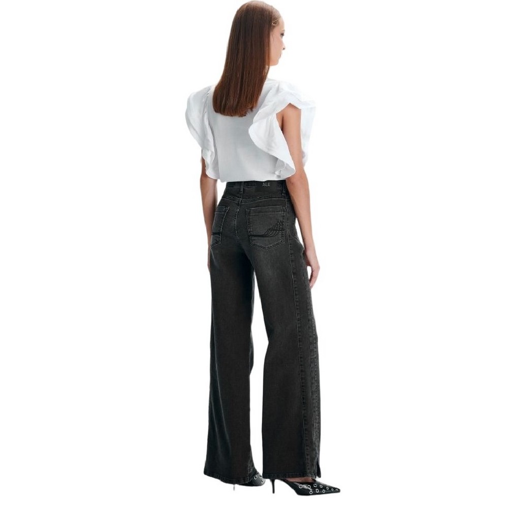 ALE MAJESTIC PANTS JEANS WIDE LEG 8919278 ΠΑΝΤΕΛΟΝΙ ΓΥΝΑΙΚΕΙΟ BLACK