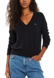 TOMMY JEANS ESSENTIAL VNECK SWEATER EXT ΜΠΛΟΥΖΑ ΓΥΝΑΙΚΕΙΑ BLACK