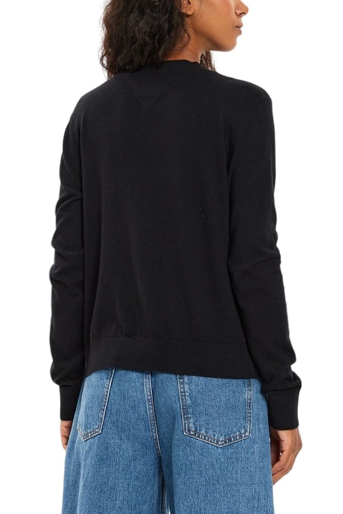 TOMMY JEANS ESSENTIAL VNECK SWEATER EXT ΜΠΛΟΥΖΑ ΓΥΝΑΙΚΕΙΑ BLACK