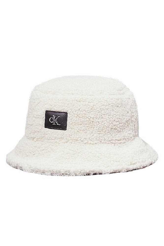 CALVIN KLEIN JEANS SHERPA BUCKET  ΚΑΠΕΛΟ ΓΥΝΑΙΚΕΙΟ OFF WHITE