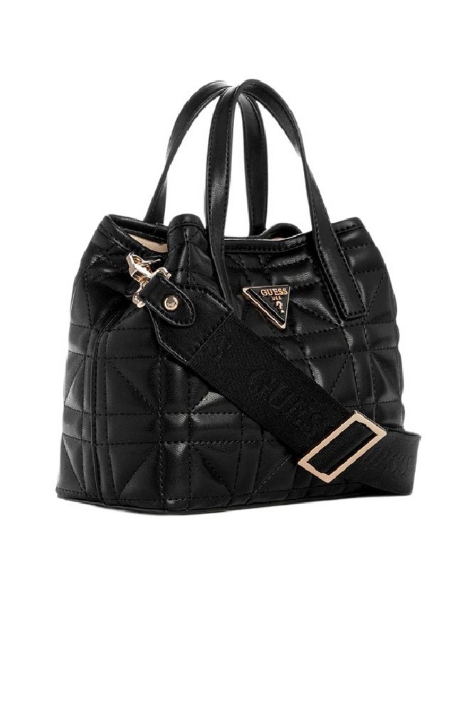 GUESS LATONA MINI TOTE ΤΣΑΝΤΑ ΓΥΝΑΙΚΕΙΑ BLACK