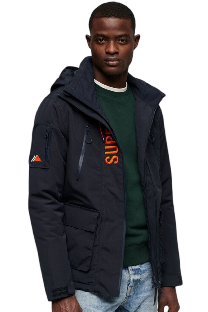 SUPERDRY SDCD HOOD ULTIMATE EMB WINDBREAKER ΜΠΟΥΦΑΝ ΑΝΔΡΙΚΟ NAVY