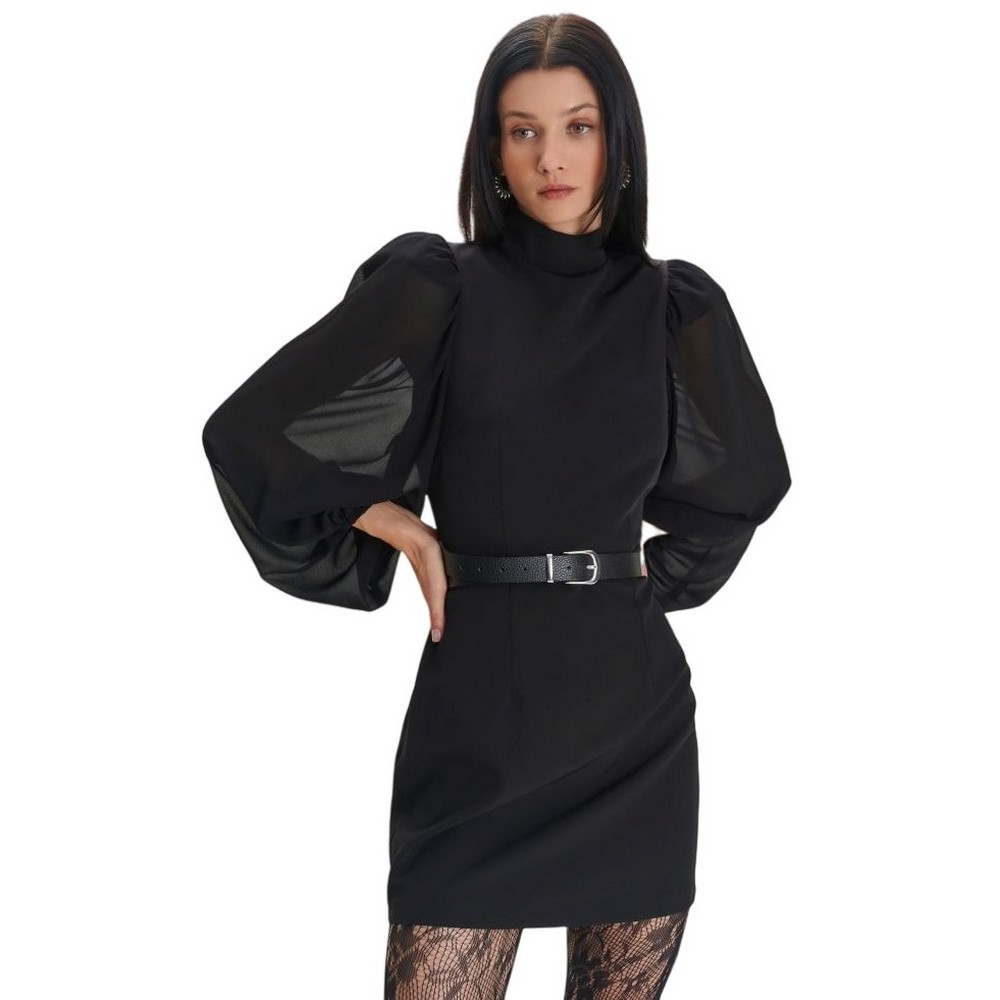 ALE MINI DRESS WITH PUFFLED SLEEVES 8920540 ΦΟΡΕΜΑ ΓΥΝΑΙΚΕΙΟ BLACK