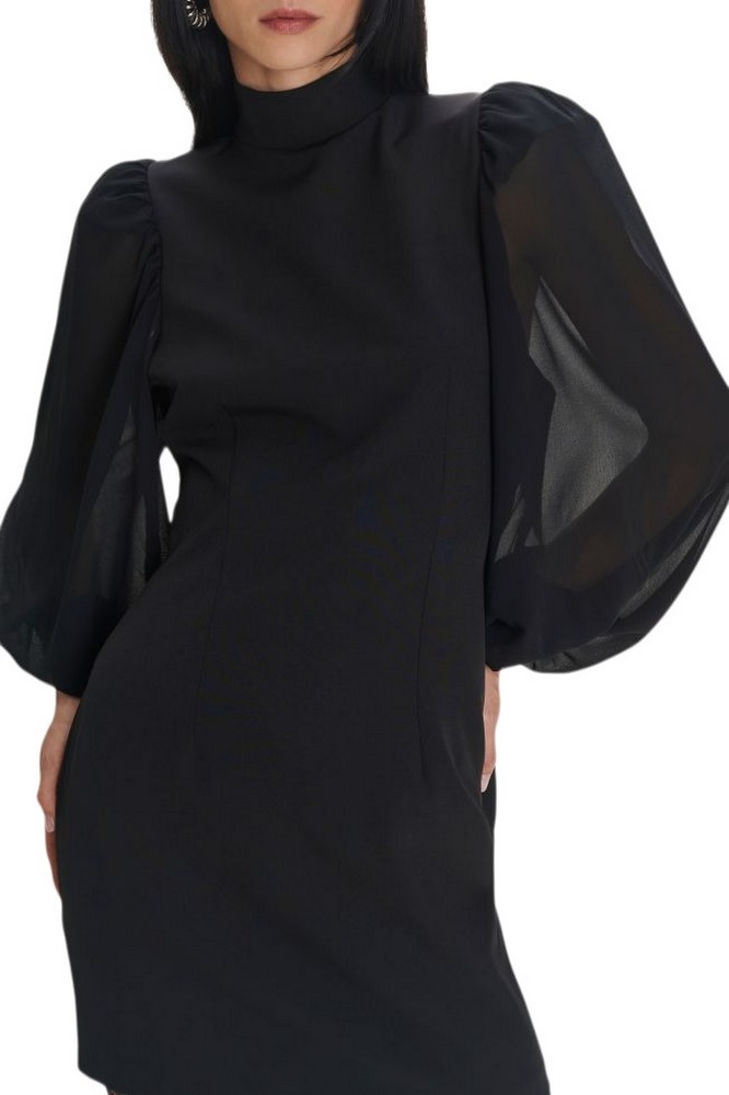 ALE MINI DRESS WITH PUFFLED SLEEVES 8920540 ΦΟΡΕΜΑ ΓΥΝΑΙΚΕΙΟ BLACK