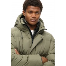 SUPERDRY SDCD HOODED SPORTS PUFFER MID JKT ΜΠΟΥΦΑΝ ΑΝΔΡΙΚΟ OLIVE