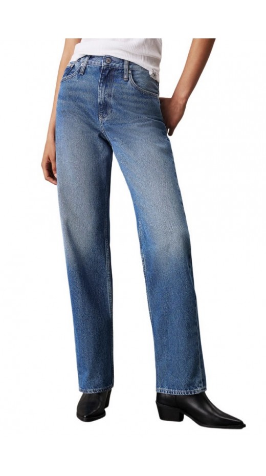 CALVIN KLEIN JEANS HIGH RISE LOOSE ΠΑΝΤΕΛΟΝΙ ΓΥΝΑΙΚΕΙΟ BLUΕ DENIM