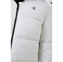 CALVIN KLEIN JEANS MW DOWN SHORT PUFFER ΜΠΟΥΦΑΝ ΓΥΝΑΙΚΕΙΟ WHITE