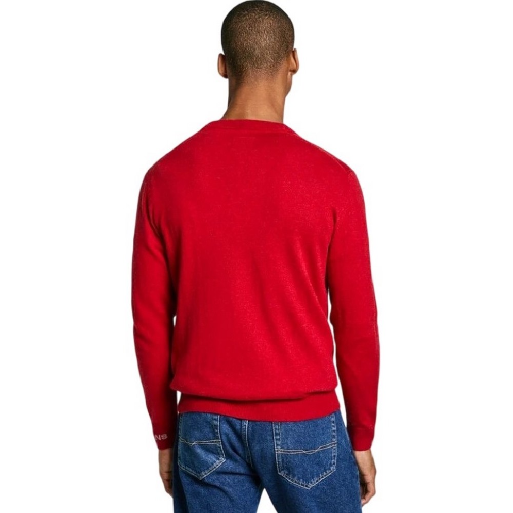 PEPE JEANS LONDON NEW ANDRE CREW NECK ΜΠΛΟΥΖΑ ΠΛΕΚΤΗ ΑΝΔΡΙΚΗ RED