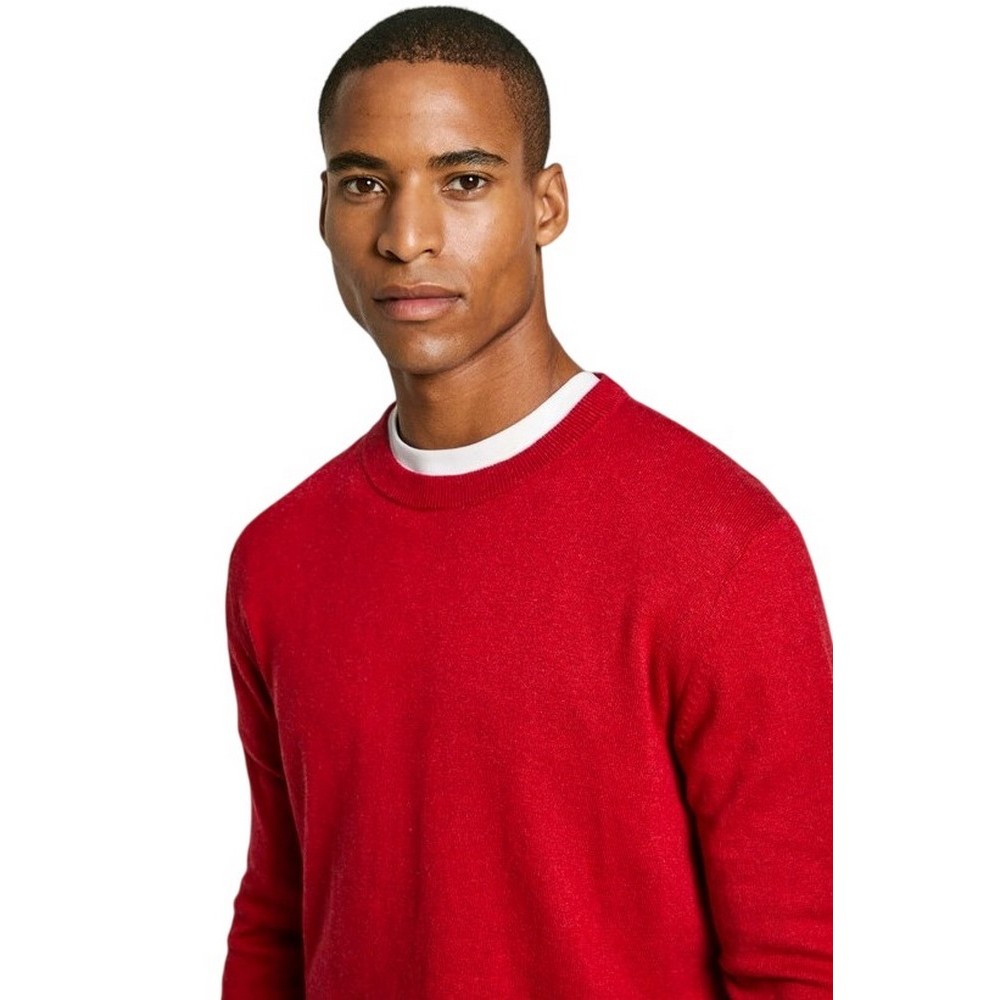 PEPE JEANS LONDON NEW ANDRE CREW NECK ΜΠΛΟΥΖΑ ΠΛΕΚΤΗ ΑΝΔΡΙΚΗ RED