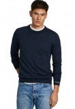 PEPE JEANS LONDON NEW ANDRE CREW NECK ΜΠΛΟΥΖΑ ΠΛΕΚΤΗ ΑΝΔΡΙΚΗ NAVY