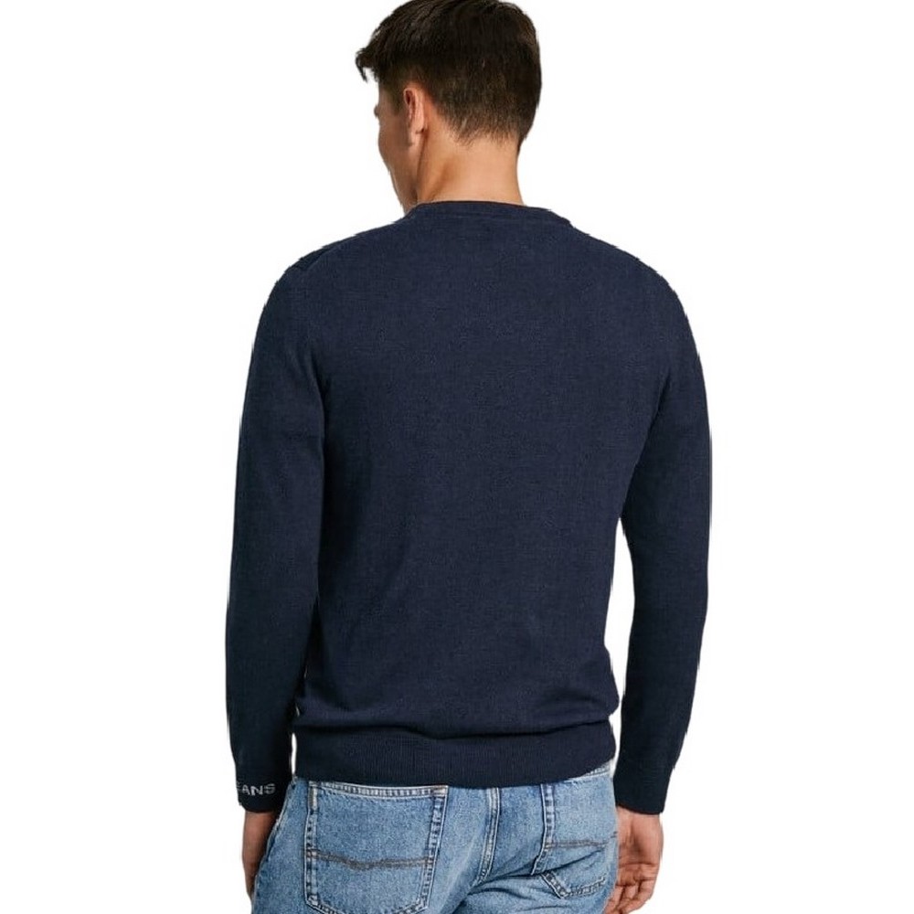 PEPE JEANS LONDON NEW ANDRE CREW NECK ΜΠΛΟΥΖΑ ΠΛΕΚΤΗ ΑΝΔΡΙΚΗ NAVY