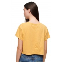 SUPERDRY SLOUCHY CROPPED T-SHIRT ΜΠΛΟΥΖΑ ΓΥΝΑΙΚΕΙΑ YELLOW