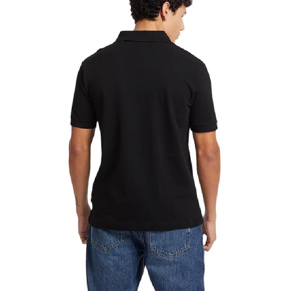 GUESS JEANS EMBRO LOGO POLO T-SHIRT ΜΠΛΟΥΖΑ ΑΝΔΡΙΚΗ BLACK