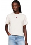 TOMMY JEANS BXY BADGE TEE T-SHIRT ΜΠΛΟΥΖΑ ΓΥΝΑΙΚΕΙΑ OFF WHITE