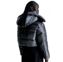 CALVIN KLEIN JEANS LIQUID METAL PUFFER ΜΠΟΥΦΑΝ ΓΥΝΑΙΚΕΙΟ SILVER