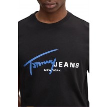 TOMMY JEANS REG SIGNTR DNA TEE EXT T-SHIRT ΜΠΛΟΥΖΑ ΑΝΔΡΙΚΗ BLACK