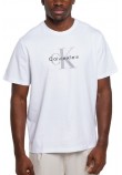 CALVIN KLEIN SS HERO MONOLOGO TEE T-SHIRT ΜΠΛΟΥΖΑ ΑΝΔΡΙΚΗ WHITE