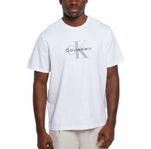 CALVIN KLEIN SS HERO MONOLOGO TEE T-SHIRT ΜΠΛΟΥΖΑ ΑΝΔΡΙΚΗ WHITE