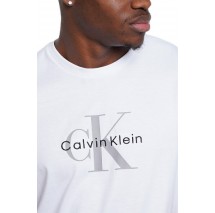 CALVIN KLEIN SS HERO MONOLOGO TEE T-SHIRT ΜΠΛΟΥΖΑ ΑΝΔΡΙΚΗ WHITE