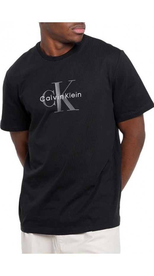 CALVIN KLEIN SS HERO MONOLOGO TEE T-SHIRT ΜΠΛΟΥΖΑ ΑΝΔΡΙΚΗ BLACK