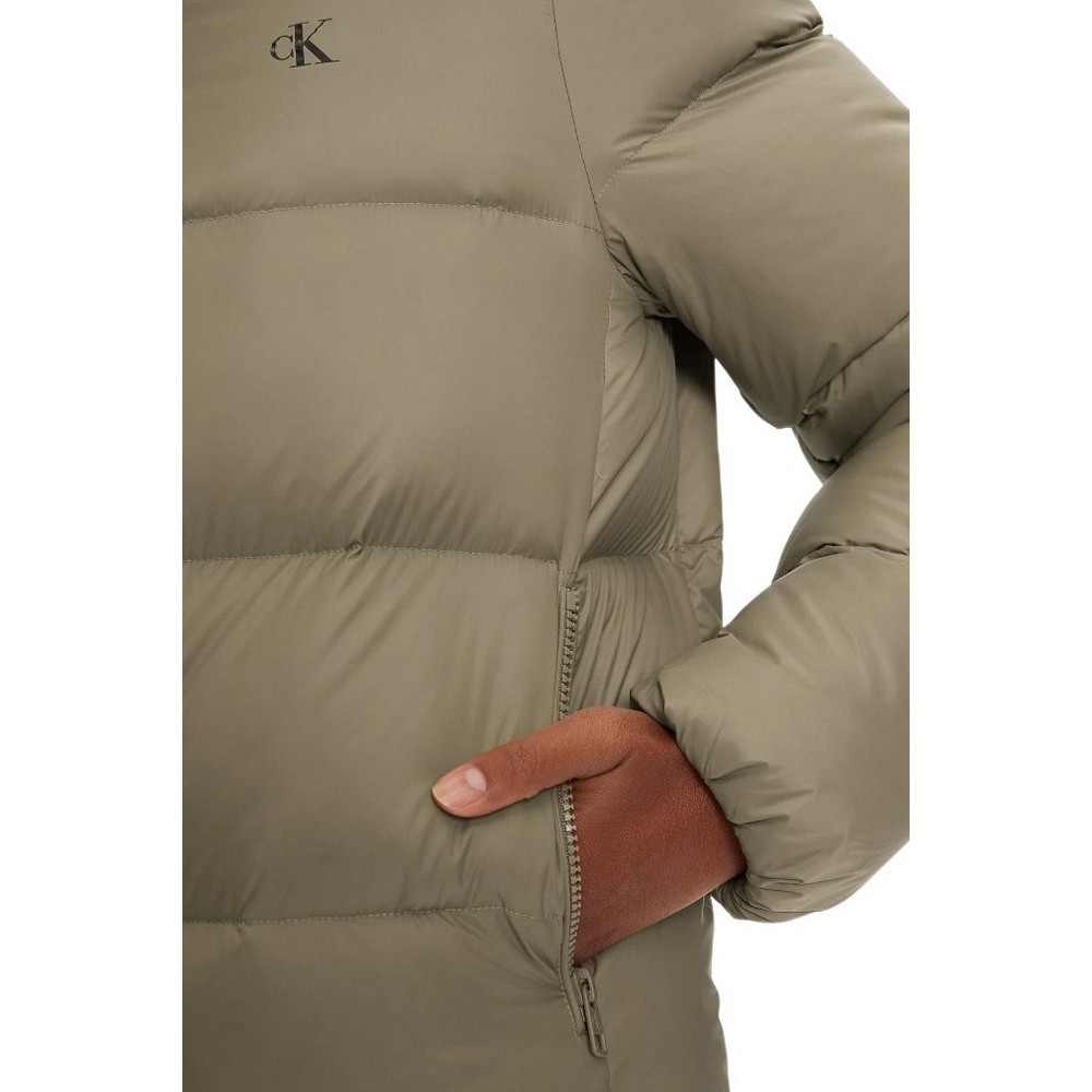 CALVIN KLEIN JEANS DOWN SHORT PUFFER ΜΠΟΥΦΑΝ ΓΥΝΑΙΚΕΙΟ BRINDLE