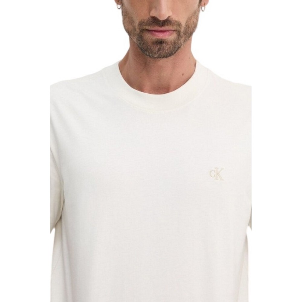 CALVIN KLEIN JEANS HEAVY REGULAR TEE T-SHIRT ΜΠΛΟΥΖΑ ΑΝΔΡΙΚΗ IVORY