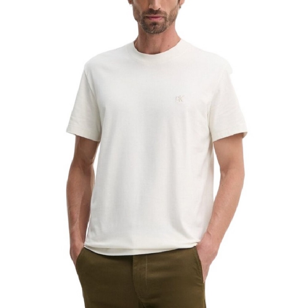 CALVIN KLEIN JEANS HEAVY REGULAR TEE T-SHIRT ΜΠΛΟΥΖΑ ΑΝΔΡΙΚΗ IVORY