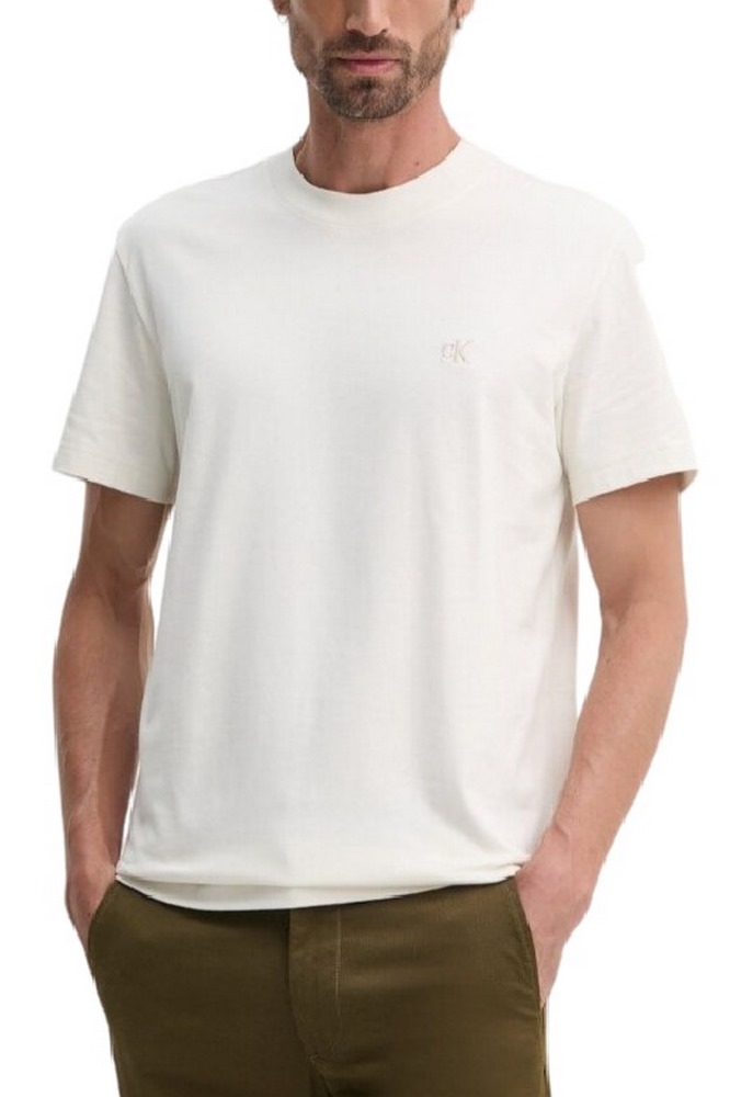 CALVIN KLEIN JEANS HEAVY REGULAR TEE T-SHIRT ΜΠΛΟΥΖΑ ΑΝΔΡΙΚΗ IVORY