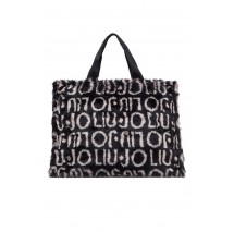 LIU JO SHOPPING TOTE L LOGO 2F4067E0218 ΤΣΑΝΤΑ ΓΥΝΑΙΚΕΙΑ BLACK