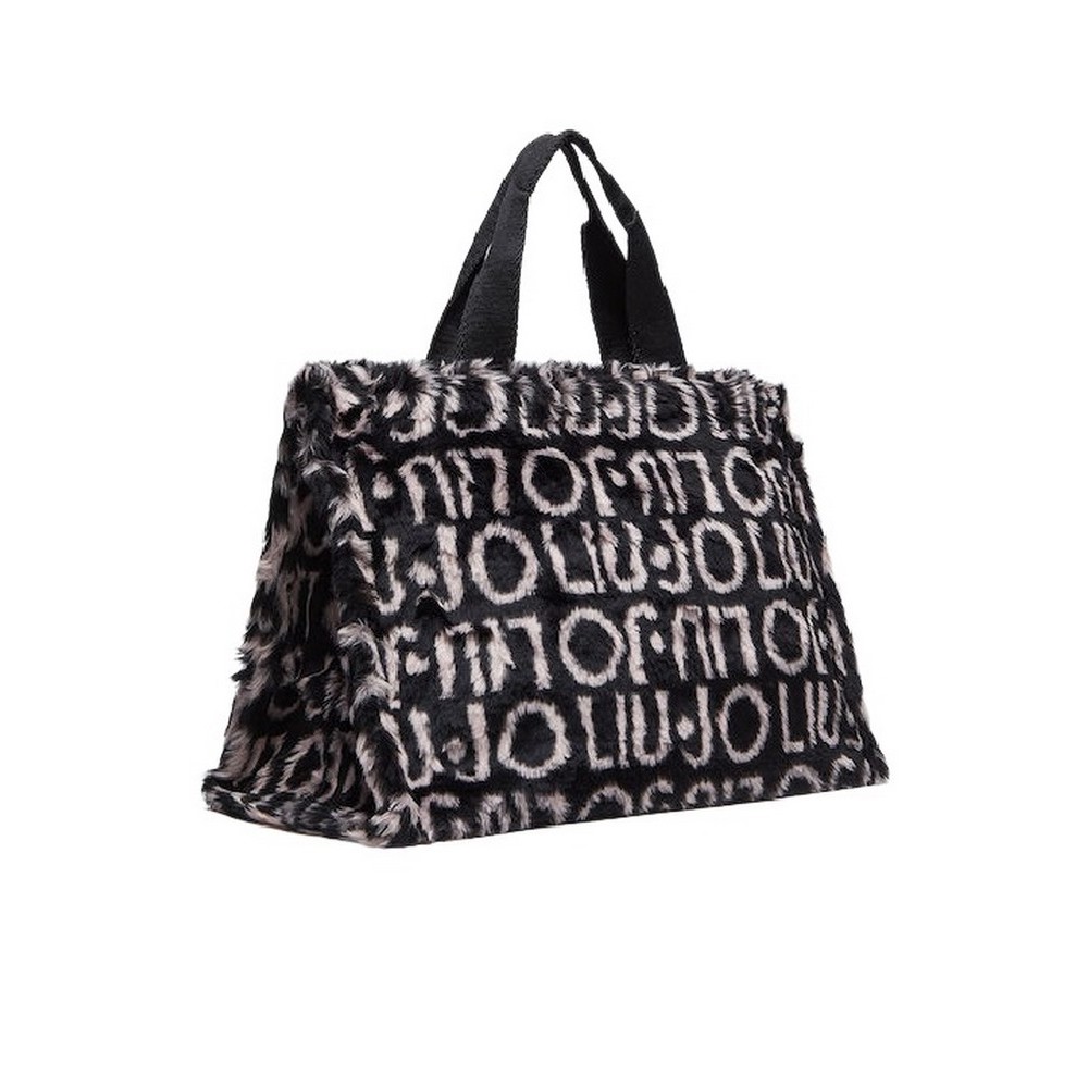 LIU JO SHOPPING TOTE L LOGO 2F4067E0218 ΤΣΑΝΤΑ ΓΥΝΑΙΚΕΙΑ BLACK