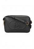 LIU JO LOGO EMBOSSED CROSS BODY BAG AF4248E0332 ΤΣΑΝΤΑ ΓΥΝΑΙΚΕΙΑ BLACK