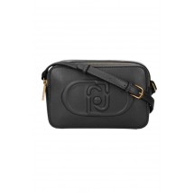 LIU JO LOGO EMBOSSED CROSS BODY BAG AF4248E0332 ΤΣΑΝΤΑ ΓΥΝΑΙΚΕΙΑ BLACK