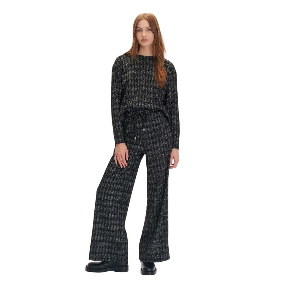 ALE TROUSERS LUREX PIED DE POULE 8920542 ΠΑΝΤΕΛΟΝΙ ΓΥΝΑΙΚΕΙΟ BLACK