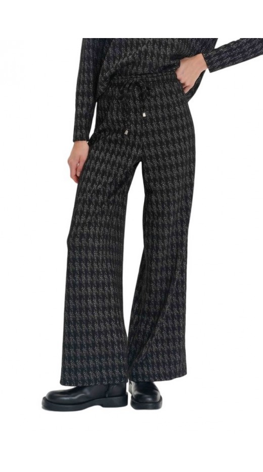 ALE TROUSERS LUREX PIED DE POULE 8920542 ΠΑΝΤΕΛΟΝΙ ΓΥΝΑΙΚΕΙΟ BLACK