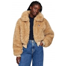 TOMMY JEANS FAUX SHEARLING JACKET ΓΟΥΝΑ ΓΥΝΑΙΚΕΙΑ BEIGE