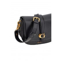 GUESS KUBA MINI CROSSBODY FLAP ΤΣΑΝΤΑ ΓΥΝΑΙΚΕΙΑ BLACK