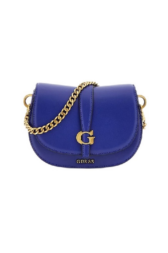 GUESS KUBA MINI CROSSBODY FLAP ΤΣΑΝΤΑ ΓΥΝΑΙΚΕΙΑ NAVY