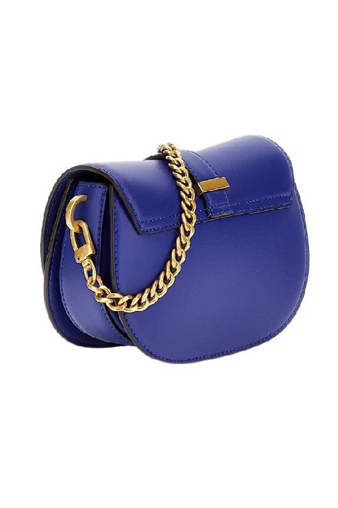 GUESS KUBA MINI CROSSBODY FLAP ΤΣΑΝΤΑ ΓΥΝΑΙΚΕΙΑ NAVY